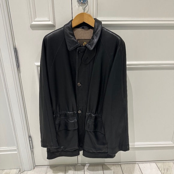 Loro Piana Men's Leather/Cashmere Coat - Picture 1 of 15